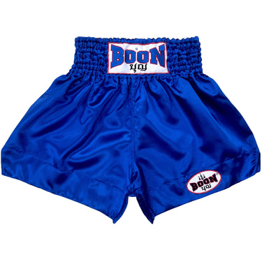 MT01BL Muay Thai Shorts BLUE PLAIN - BOON Sport